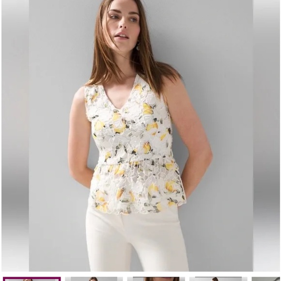 WHBM peplum top, size 2 - Picture 1 of 5